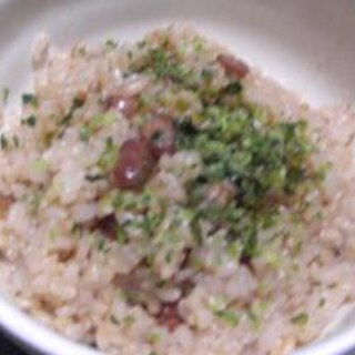 炒り大豆の玄米ご飯